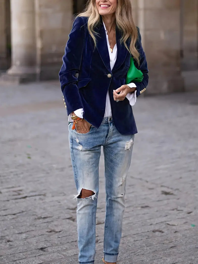 Savannah™ - Elegant Luxury Velvet Blazer for a Sophisticated and Chic Look