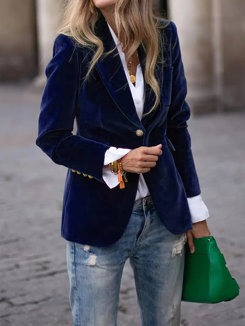 Savannah™ - Elegant Luxury Velvet Blazer for a Sophisticated and Chic Look