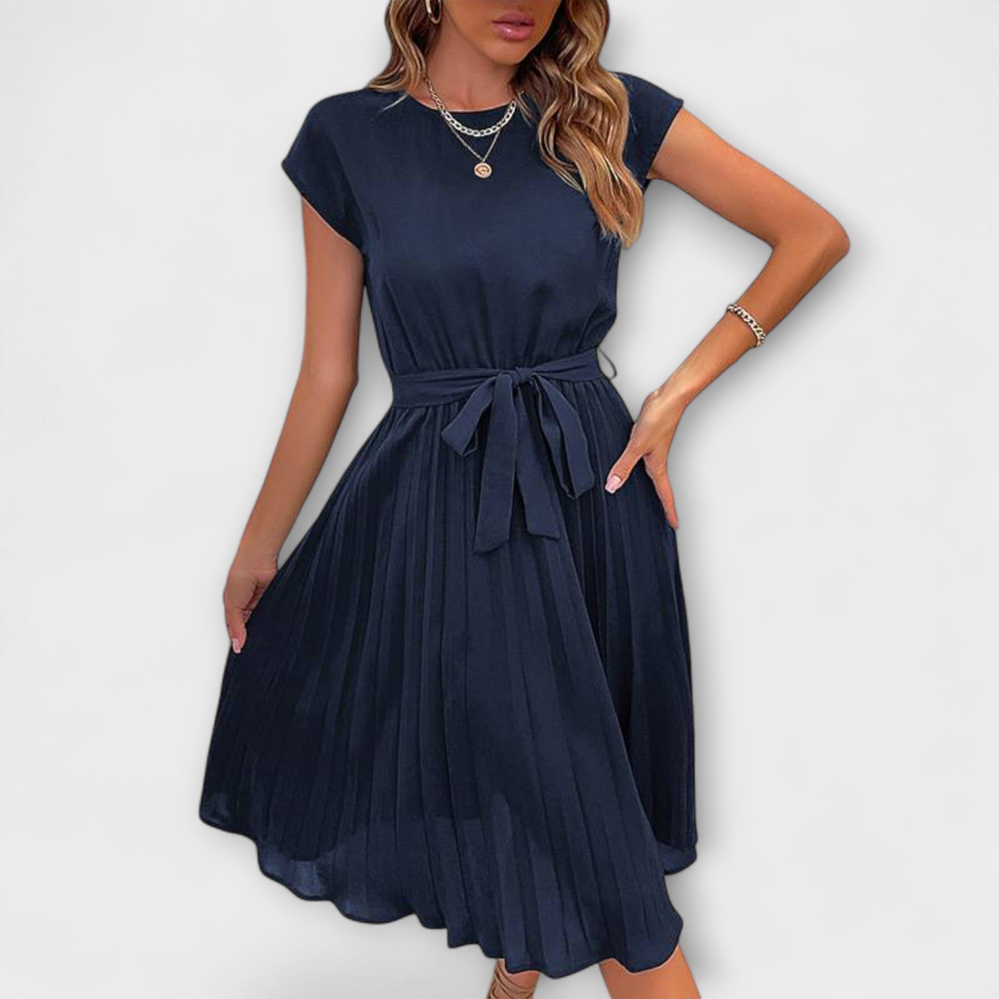 Women Summer Midi Dress Lightweight Breathable Flowing Maxi Length