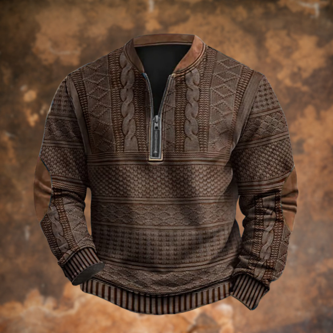 Jürgen – Trendy Knit Sweater with Stylish Zipper for a Modern Look