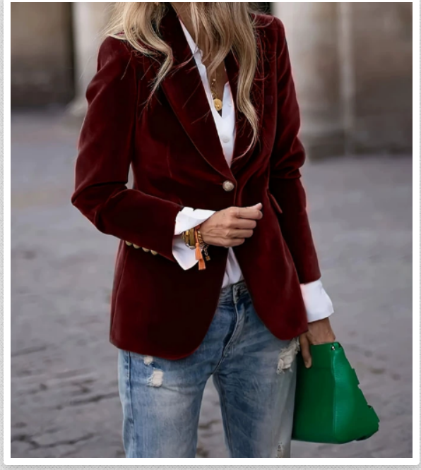 Savannah™ - Elegant Luxury Velvet Blazer for a Sophisticated and Chic Look