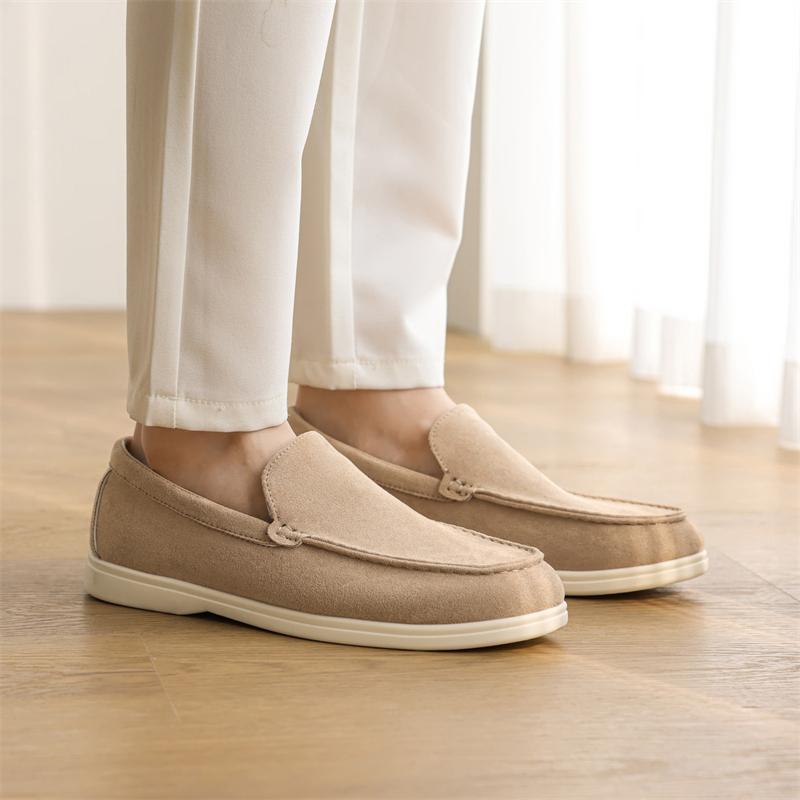 Men Suede Loafers with Breathable Upper and Cushioned Insole