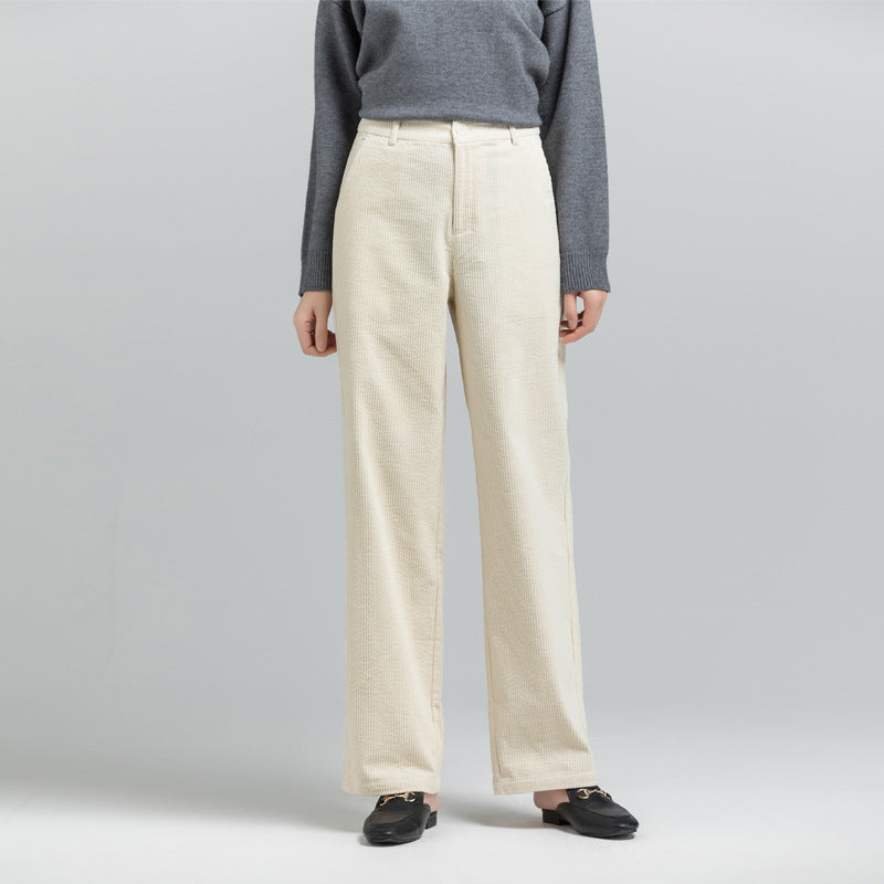 Women's Corduroy Wide-Leg Trousers