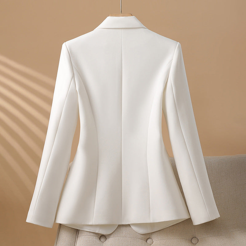 Women's Tailored Blazer with Notched Lapels and Statement Colors