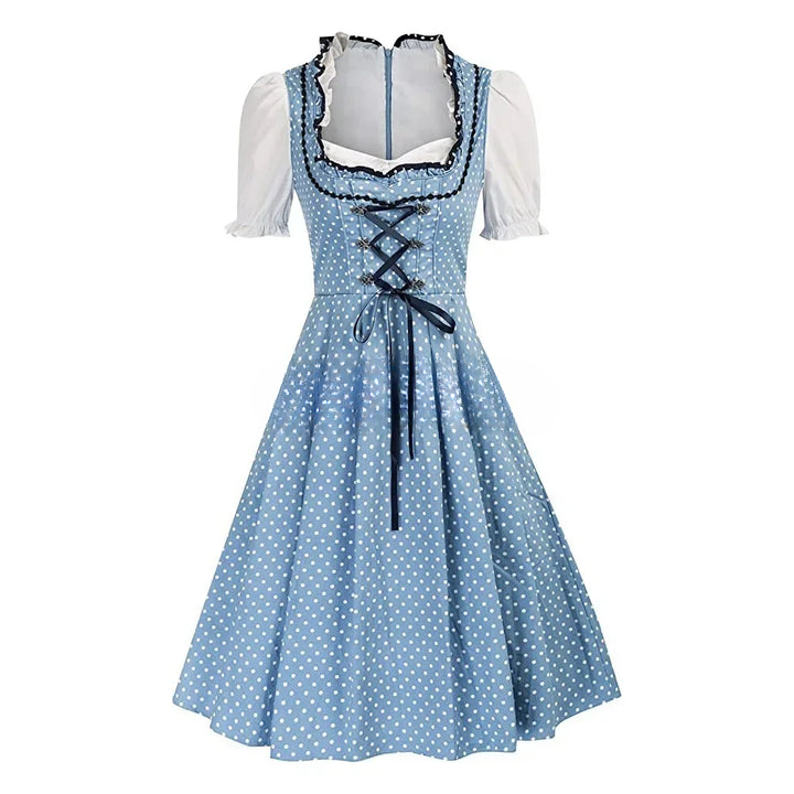 Elegant Women's Oktoberfest Dirndl Dress with Lovingly Embroidered Details, Adjustable Corset, Stylish Apron, and Matching Blouse – The Perfect Traditional Outfit for Your Festive Appearance