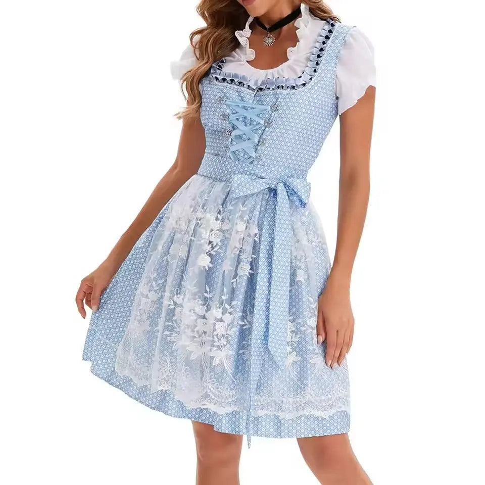 Enhance your look with our elegant classic dirndl dress decorated with charming embroidery details