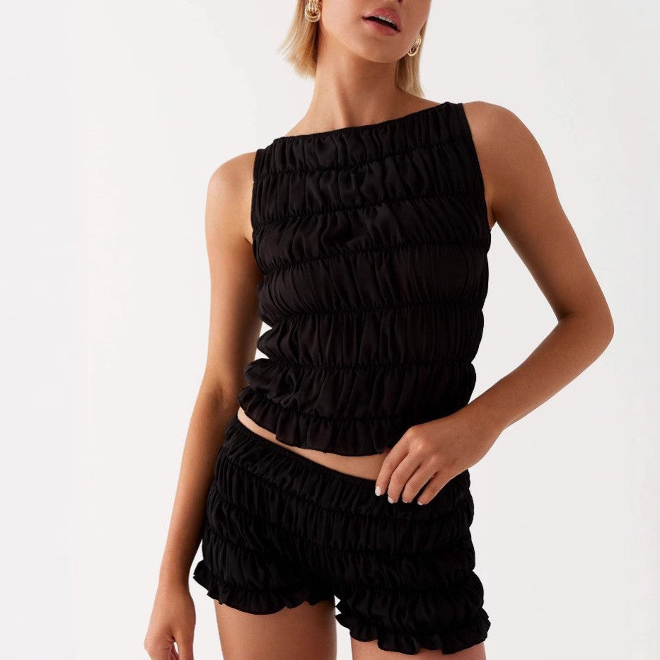 Women's Summer Two-Piece Set with Floral Design and Flowy Fit