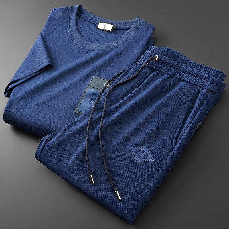 Men's Performance Tracksuit with Lightweight Tailored Shirt and Stretchy Sweatpants