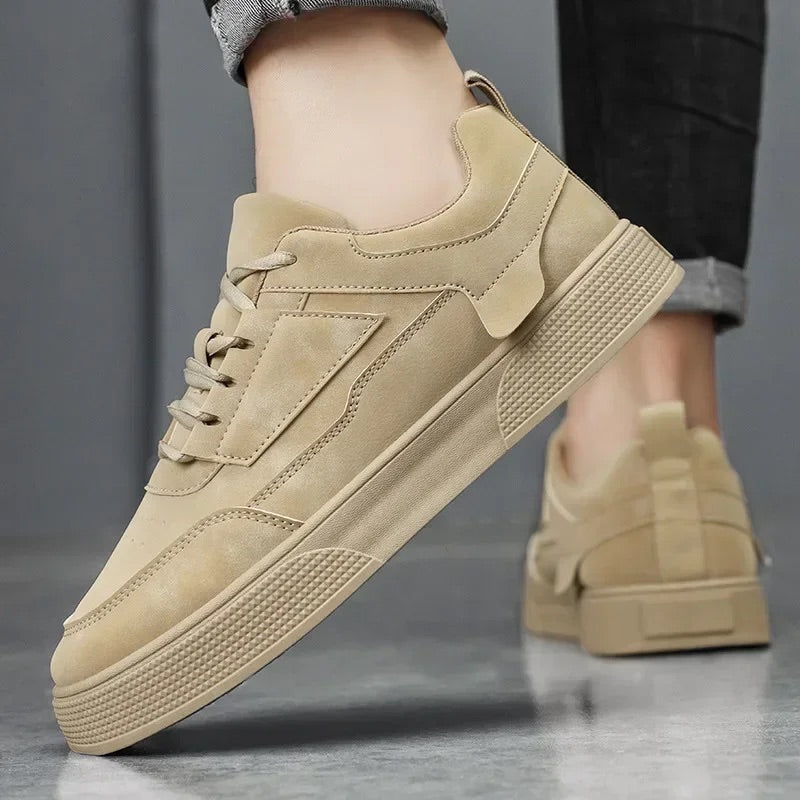 Men Suede Sneakers with Cushioned Insole and Breathable Design