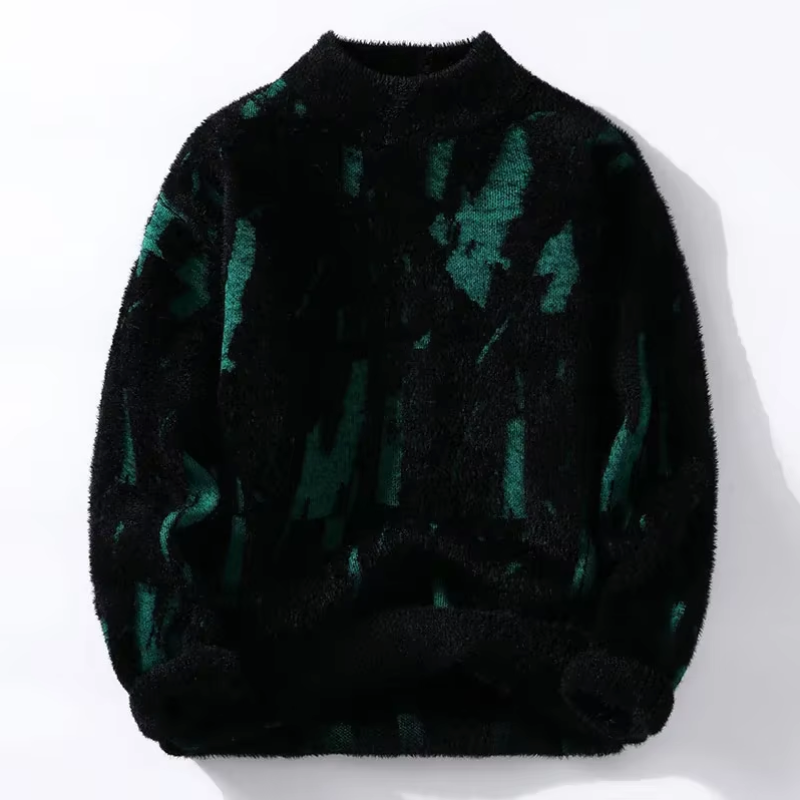 Men's Italian-Motif Cotton-Blend Crewneck Sweater