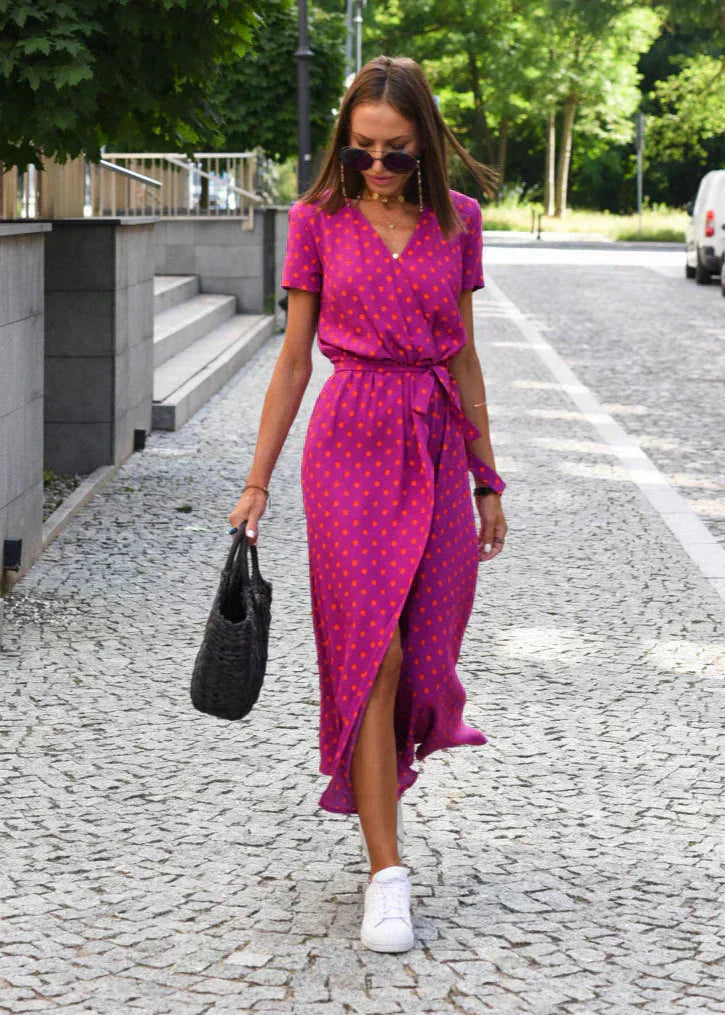 Liora™ | Airy Summer Dress with V-Neck and Flattering Fit