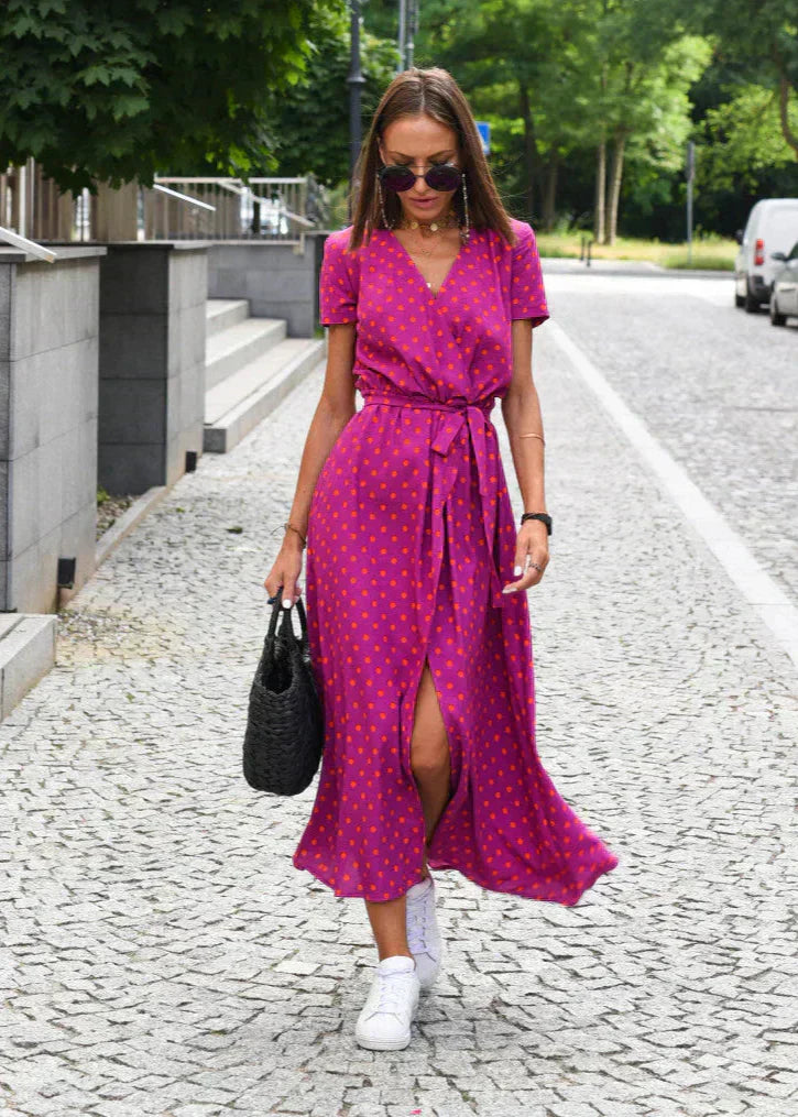 Liora™ | Airy Summer Dress with V-Neck and Flattering Fit