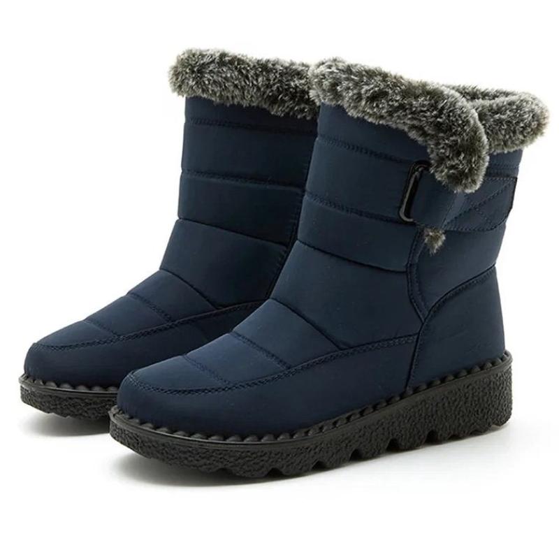 Women's Winter Fur Boots Waterproof Exterior Italian Arctic Fur Plush Cushioned Footbed