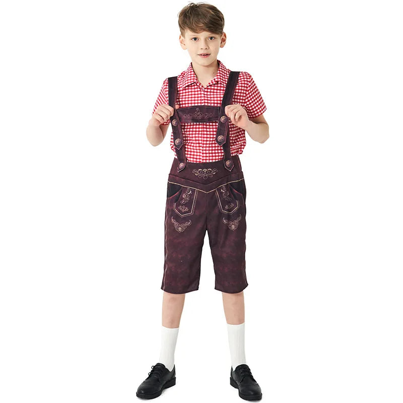 Festive Children's Costumes for Oktoberfest with Charming Dirndls and Lederhosen, Sizes 92–128