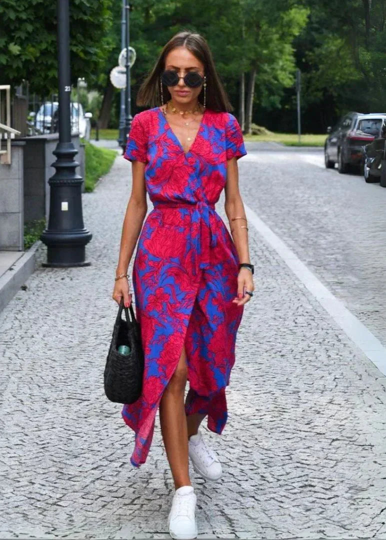 Liora™ | Airy Summer Dress with V-Neck and Flattering Fit