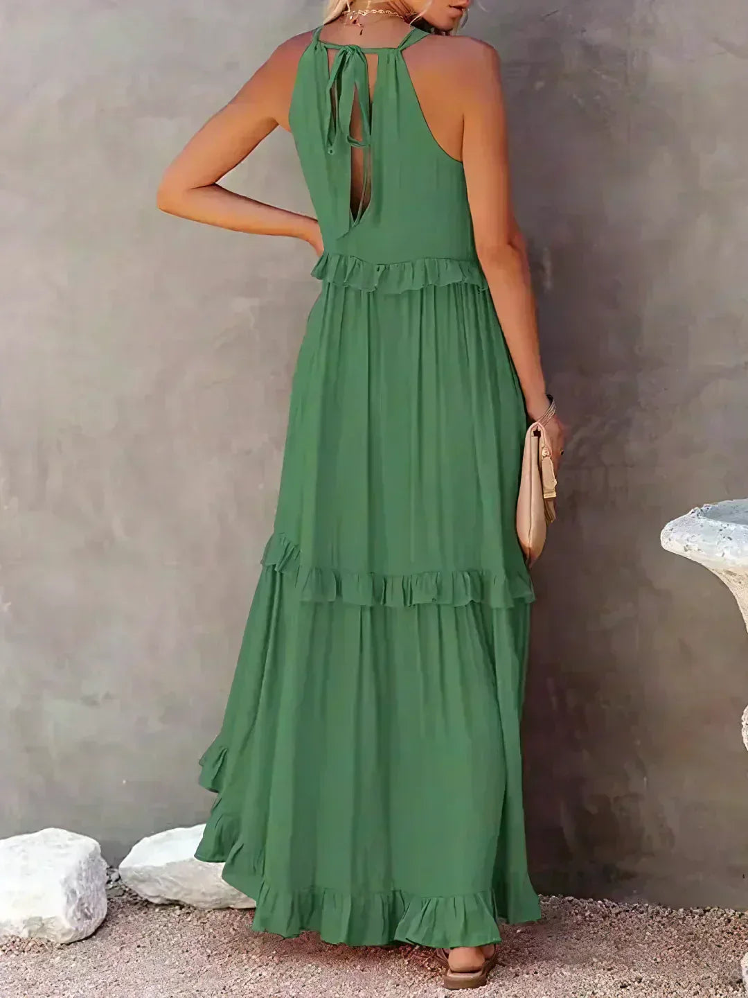 ANETA | Stylish and elegant sleeveless dress with beautiful ruffles