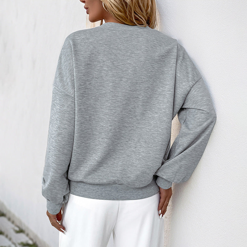 Women Knit Sweater Loose Fit Hollow Out Design Long Sleeve Pullover