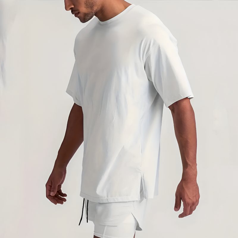 Men’s Oversized T-Shirt Crew Neck Short Sleeve Jersey Knit