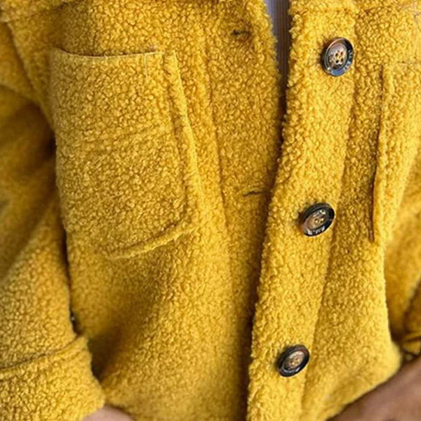 Zoe™ – Elegant Short Wool Jacket with Lapels for a Sophisticated Look