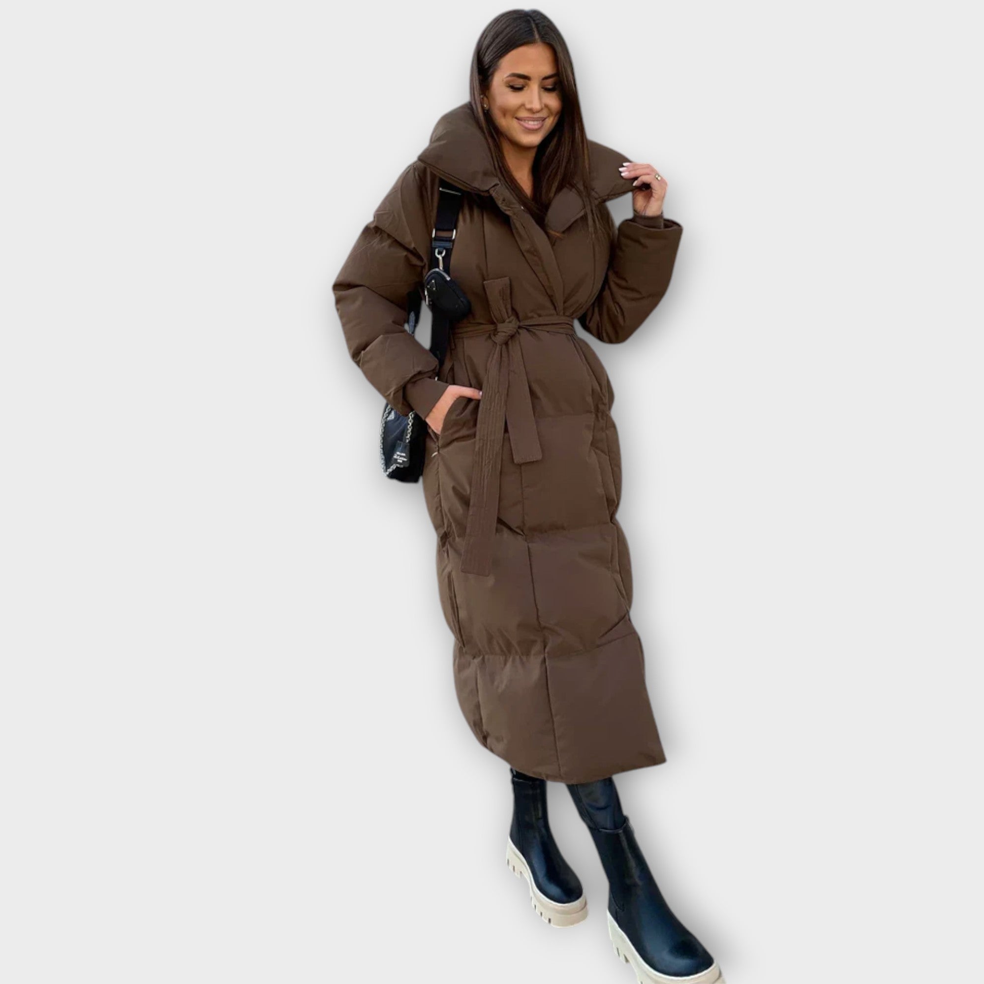 Victoria™ | Stylish long-sleeve quilted coat for a warm and elegant winter look