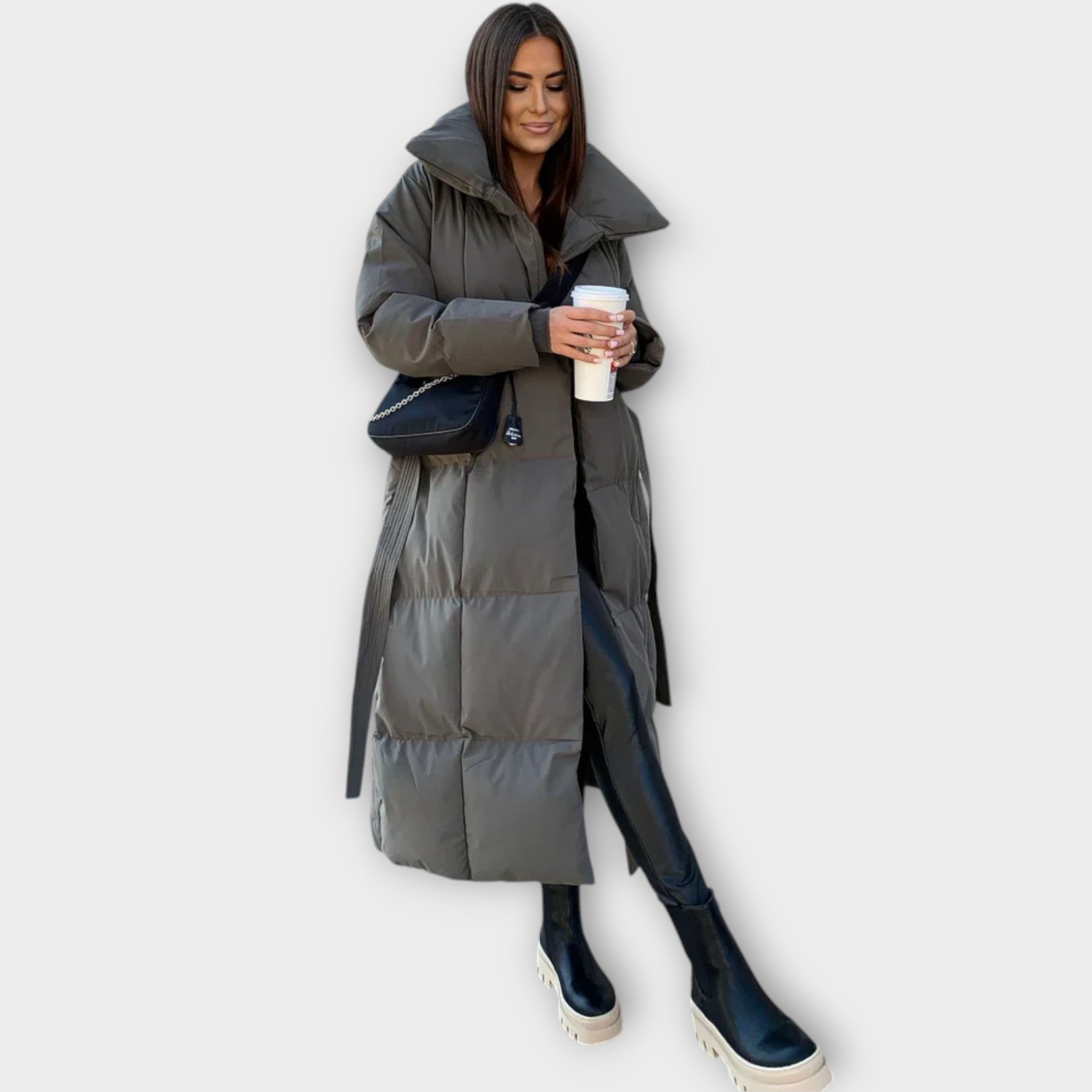 Victoria™ | Stylish long-sleeve quilted coat for a warm and elegant winter look