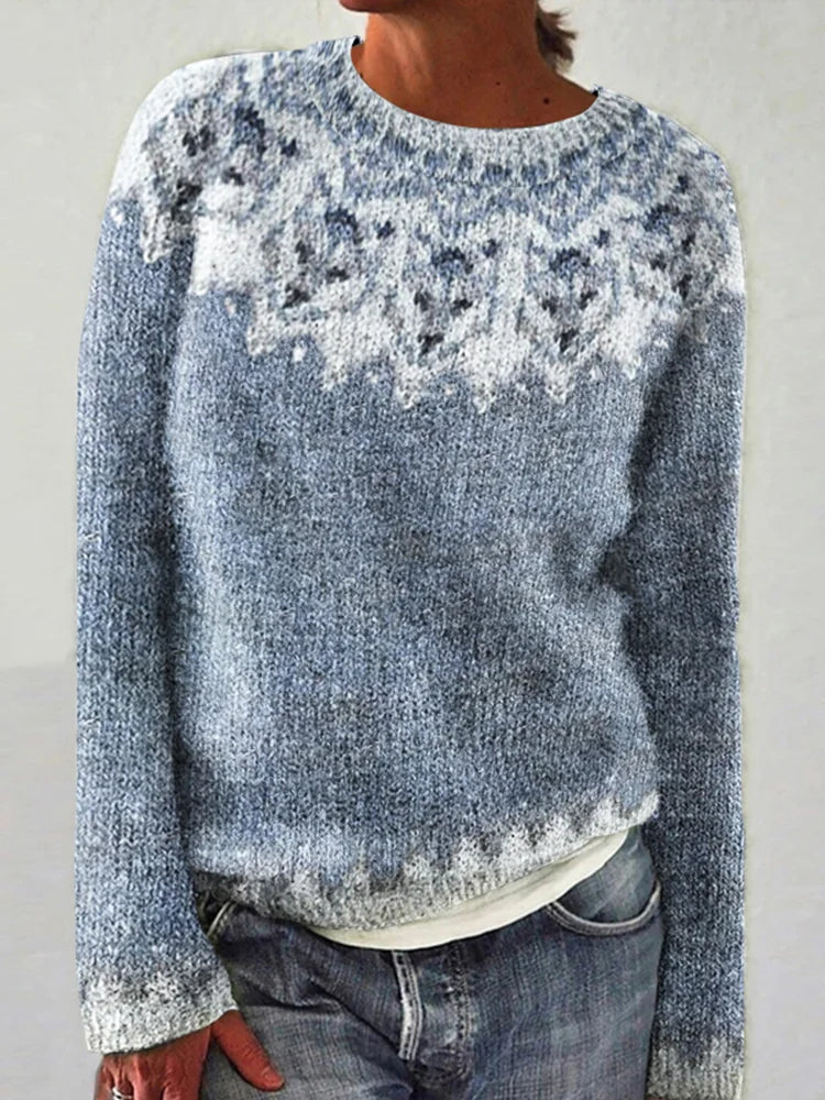 Women Winter Sweater Retro-Inspired Knit with Structured Fit
