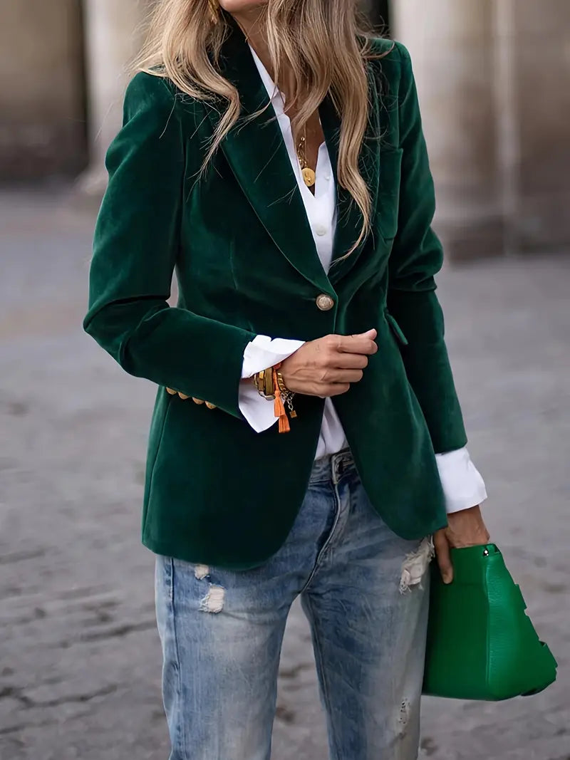 Savannah™ - Elegant Luxury Velvet Blazer for a Sophisticated and Chic Look