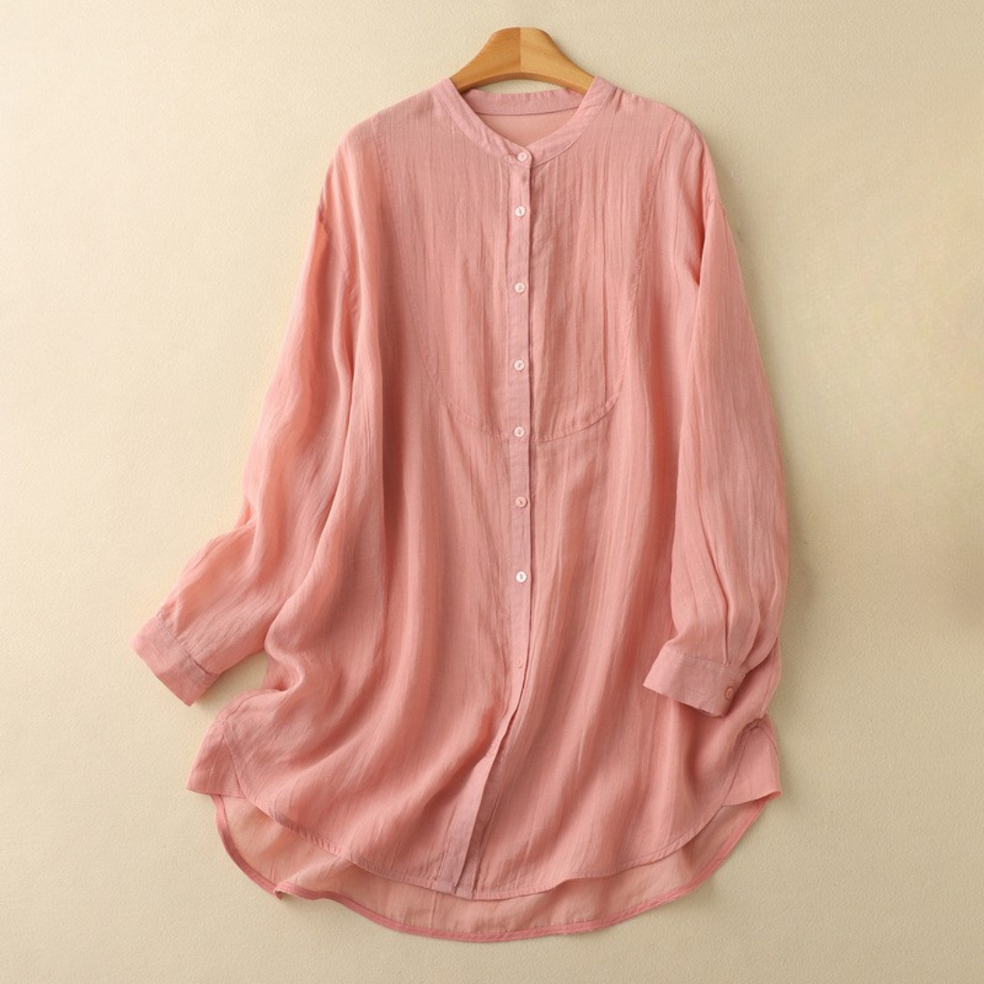 Women's Summer Linen Button-Front Dress