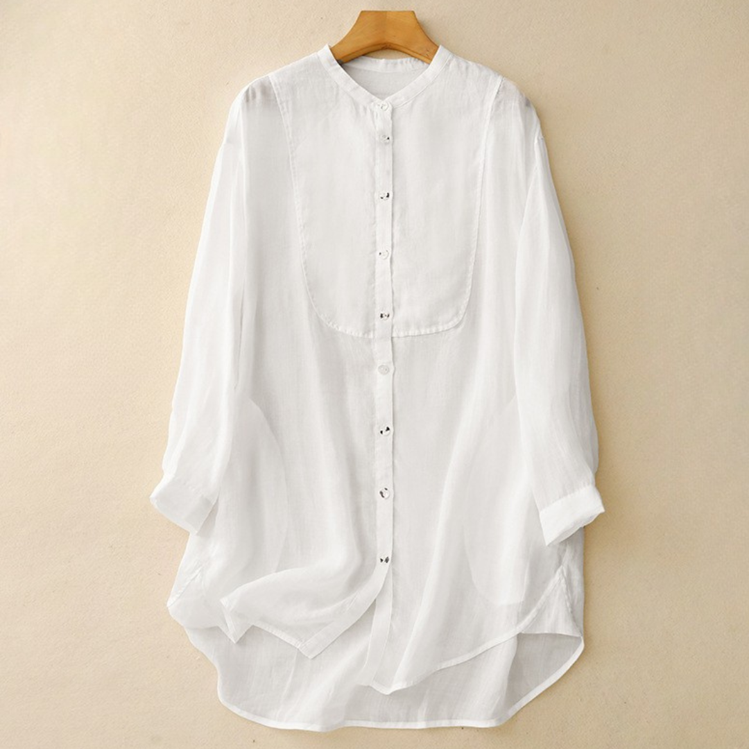 Women's Summer Linen Button-Front Maxi Dress