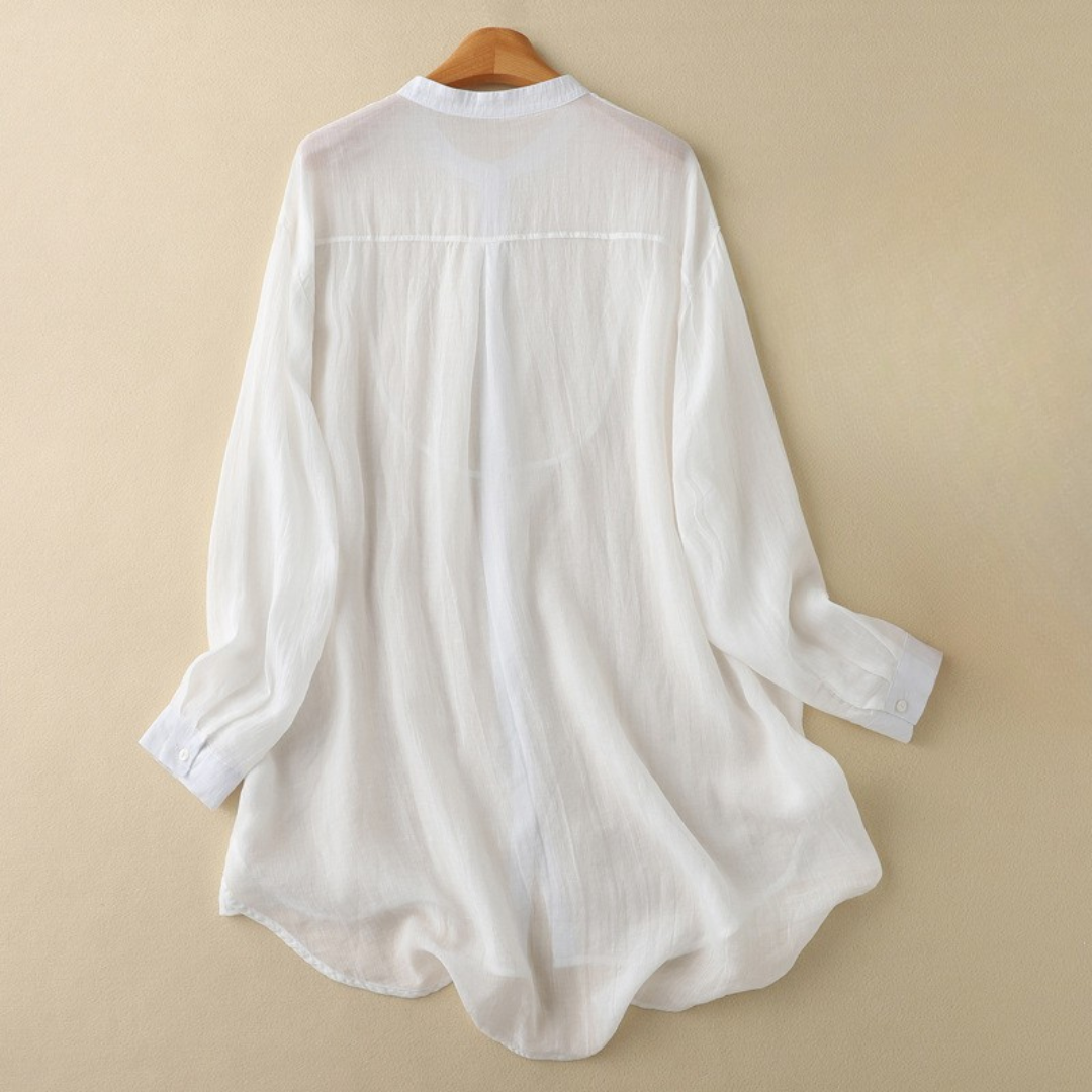 Women's Summer Linen Button-Front Dress