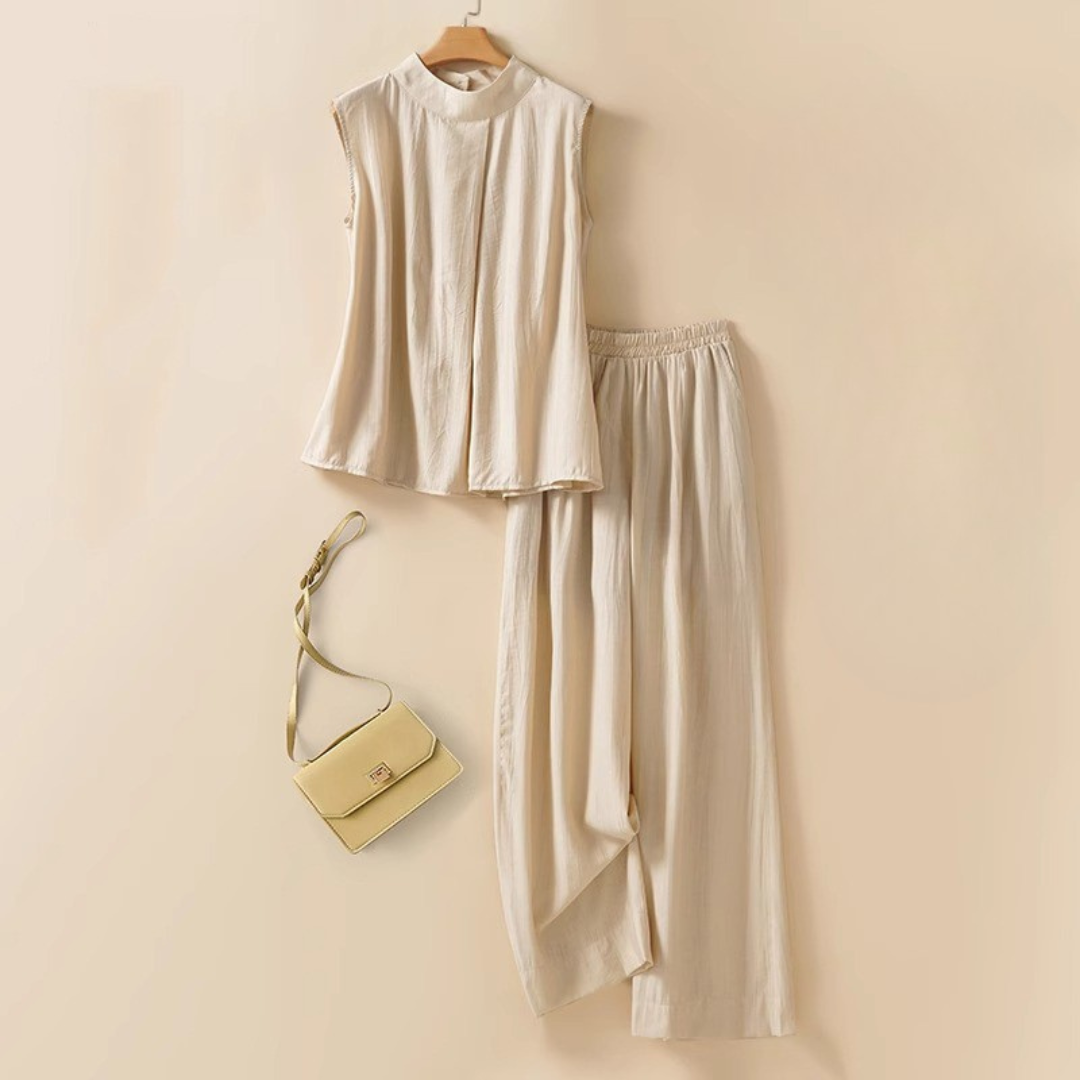 Women's Summer Linen Shirt and Shorts Set
