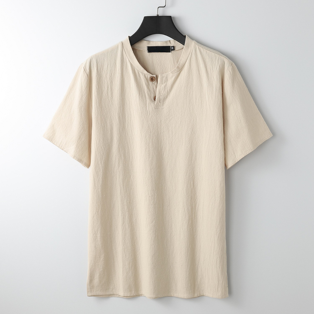 Men's Linen Shirt and Shorts Set in Ultra-Light Fabric