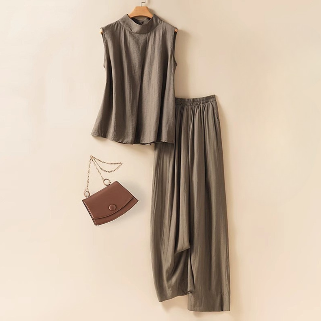 Women's Summer Linen Shirt and Shorts Set
