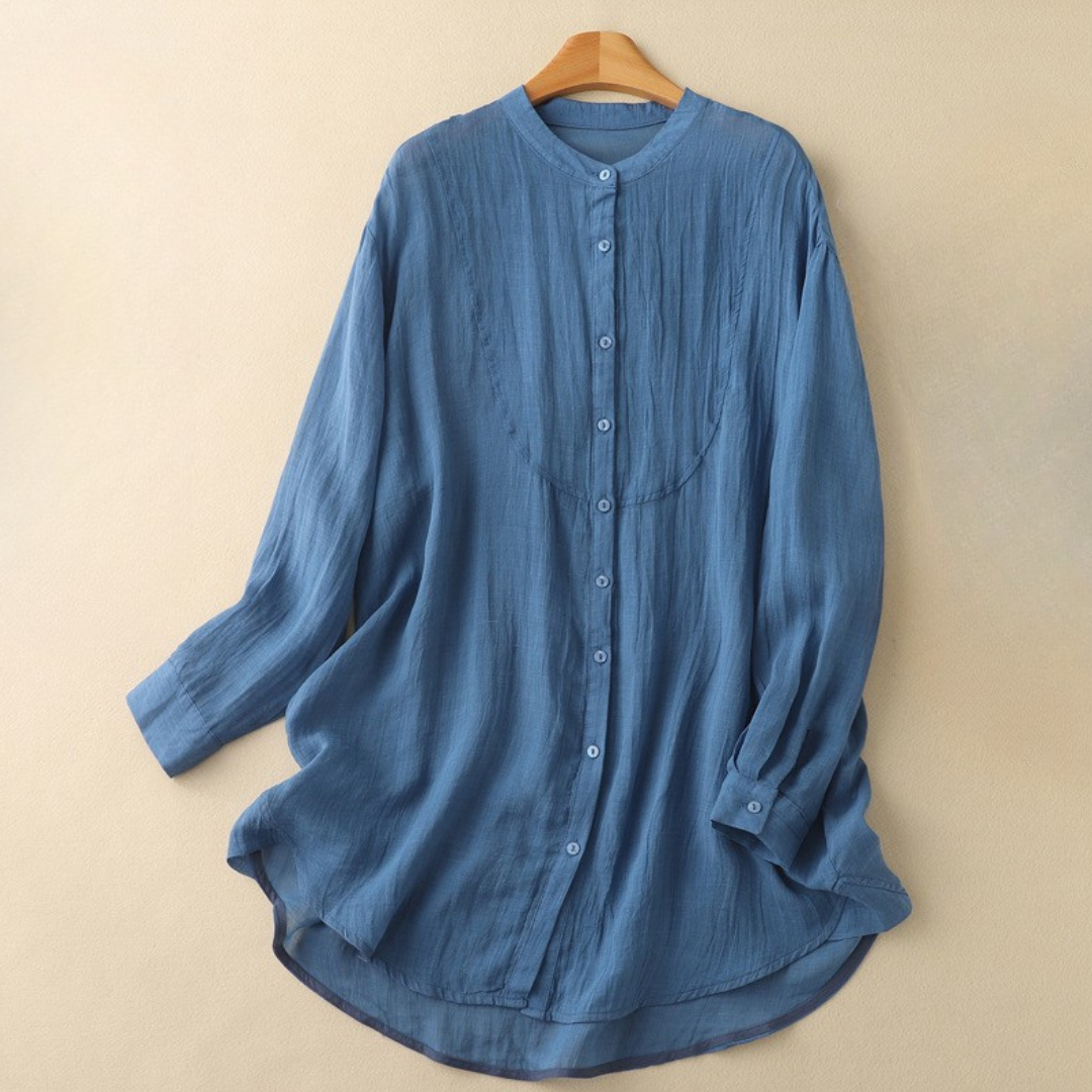 Women's Summer Linen Button-Front Dress