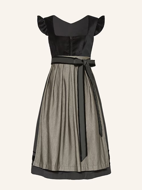 Elegant Women's Knee-Length Dress with Stylish Bow and Lace Details