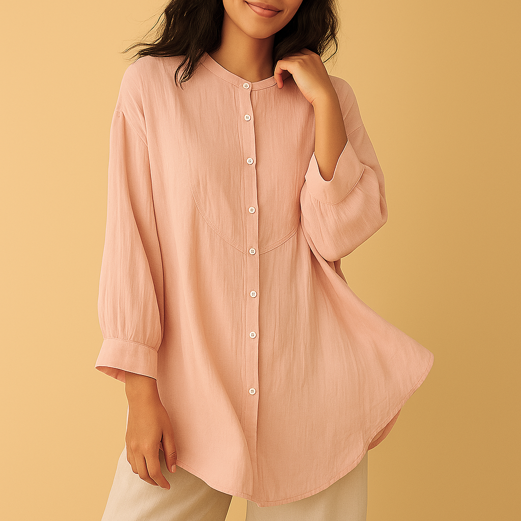 Women's Summer Linen Button-Front Maxi Dress