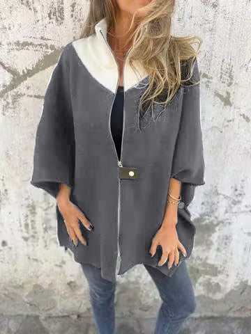 Alessia | Trendy Stand Collar Half-Zip Jacket - Exclusive Limited Edition
