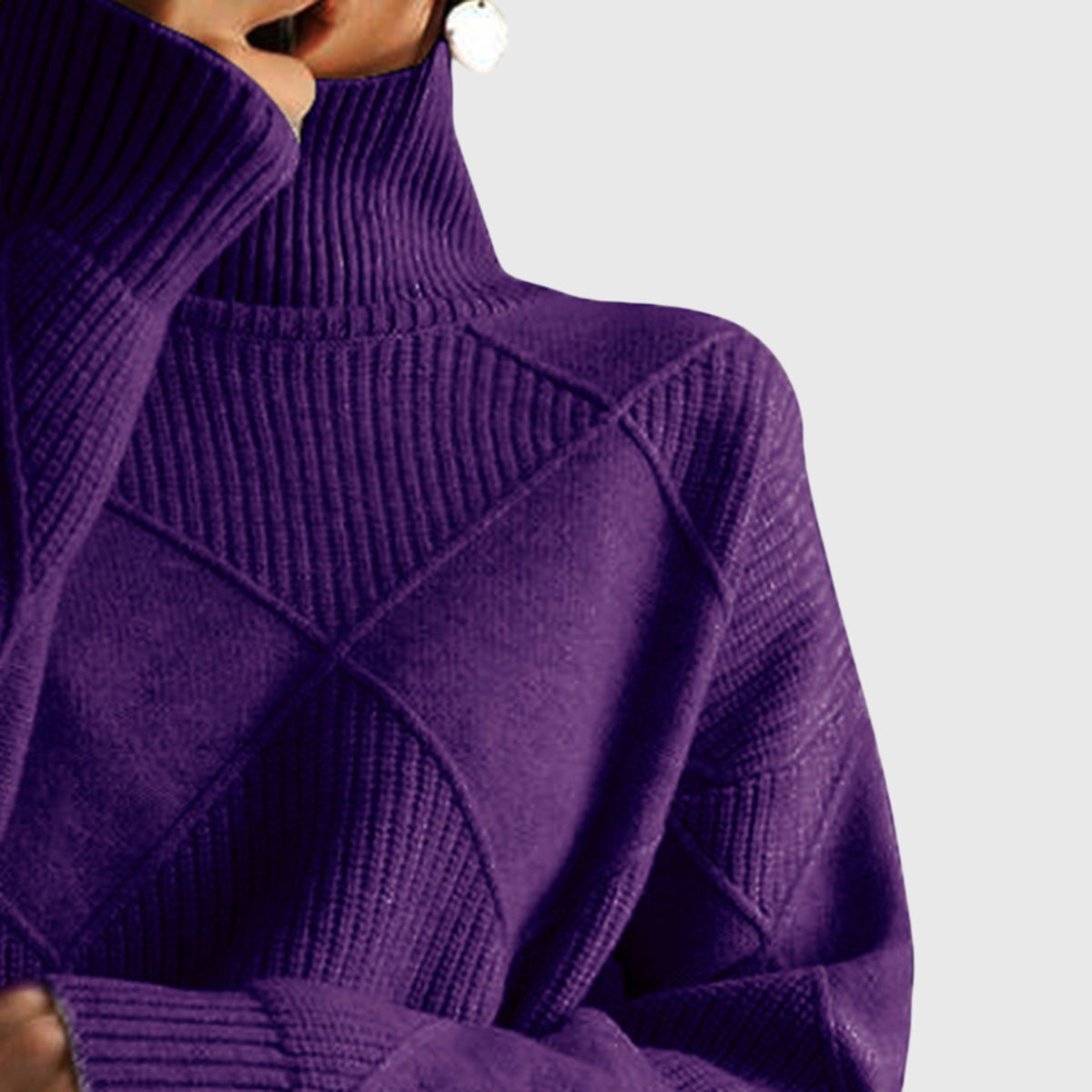 Angela™ - Stylish Scarf and Cozy Turtleneck Sweater for Elegant Appearances