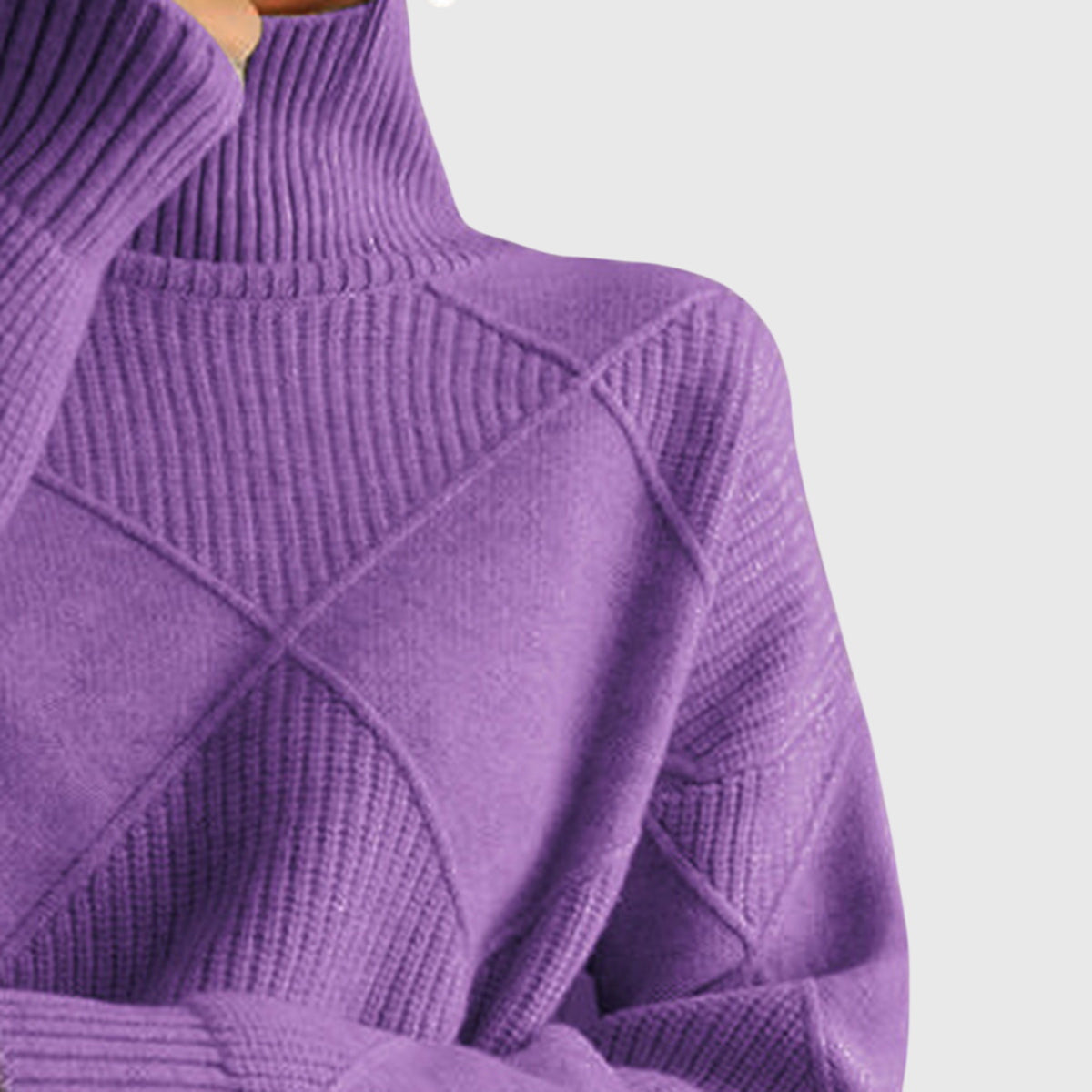 Angela™ - Stylish Scarf and Cozy Turtleneck Sweater for Elegant Appearances