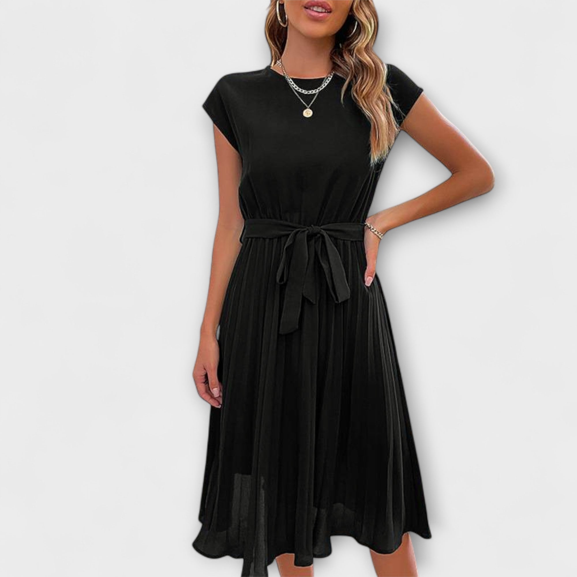 Women Summer Midi Dress Lightweight Breathable Flowing Maxi Length