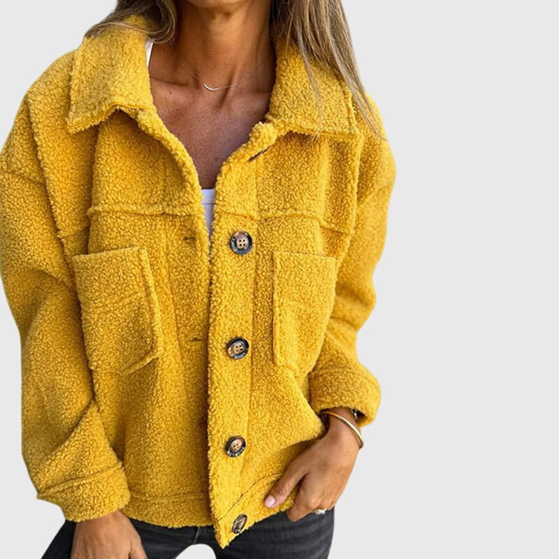 Women's Fall Button Front Jacket with Pockets