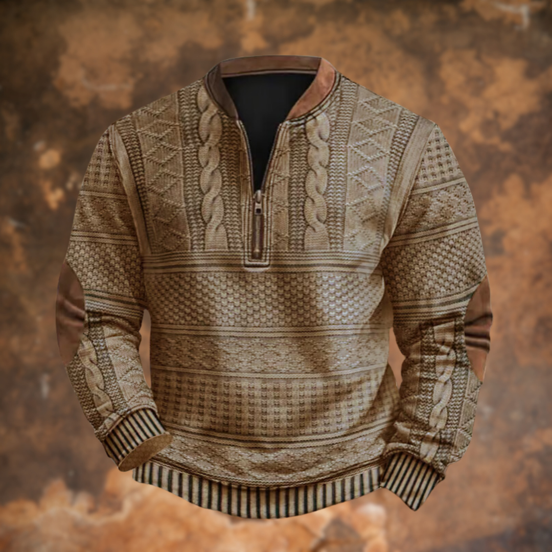 Jürgen – Trendy Knit Sweater with Stylish Zipper for a Modern Look