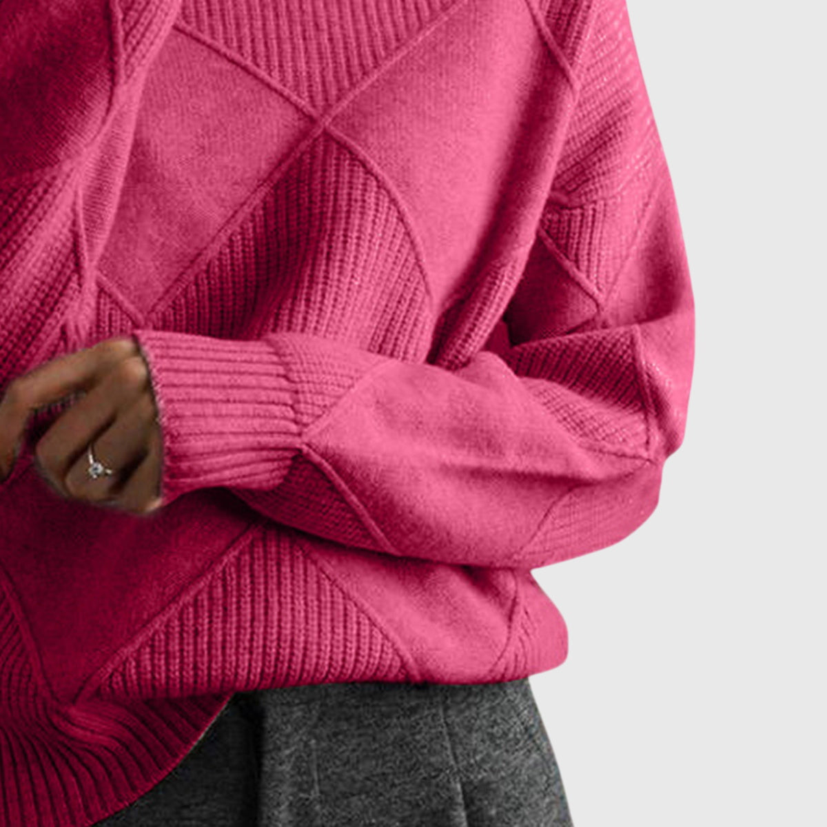 Angela™ - Stylish Scarf and Cozy Turtleneck Sweater for Elegant Appearances