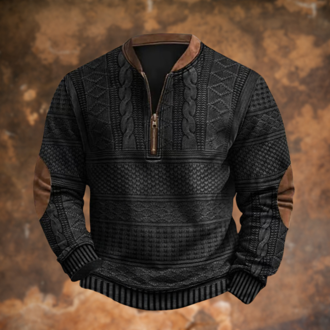 Jürgen – Trendy Knit Sweater with Stylish Zipper for a Modern Look