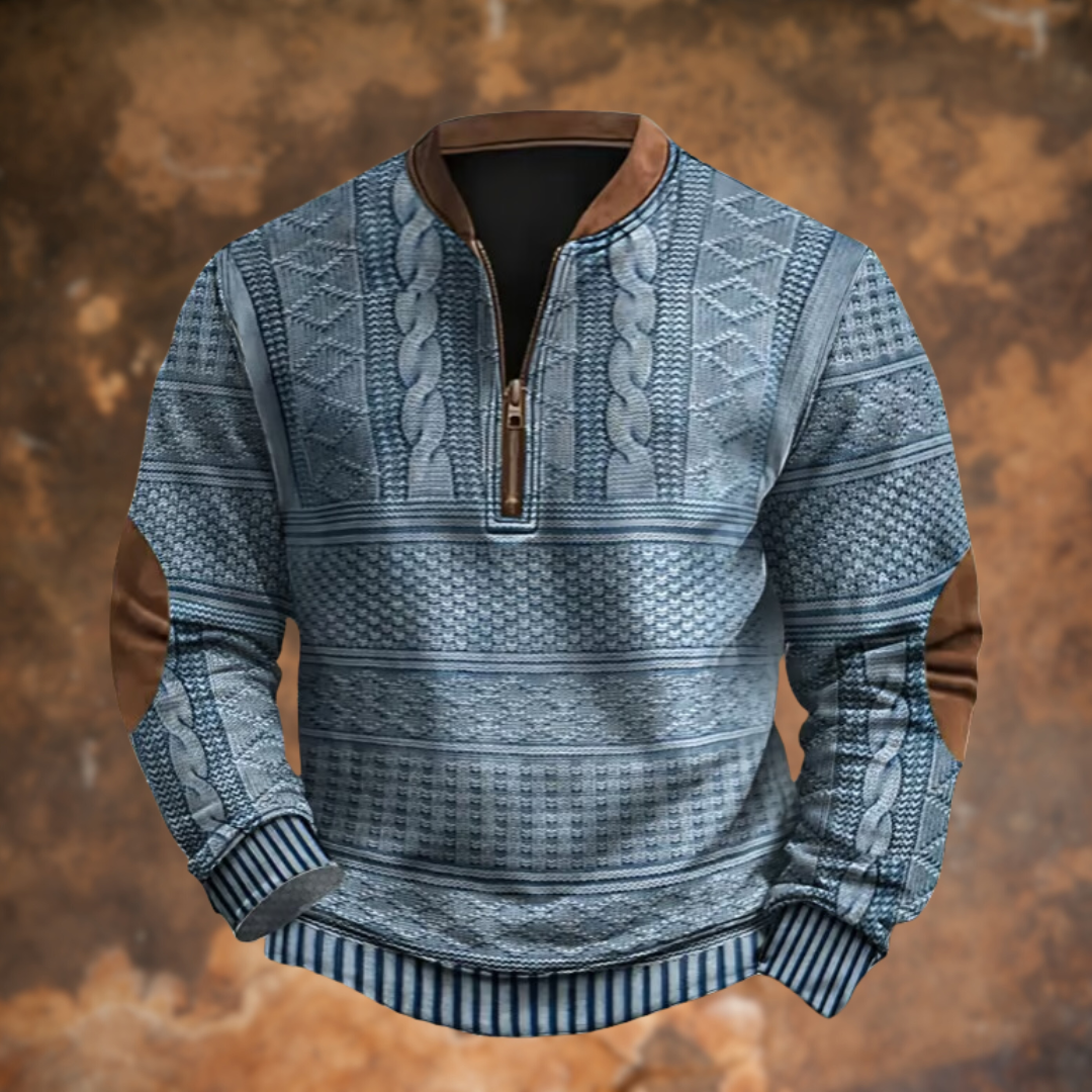 Jürgen – Trendy Knit Sweater with Stylish Zipper for a Modern Look