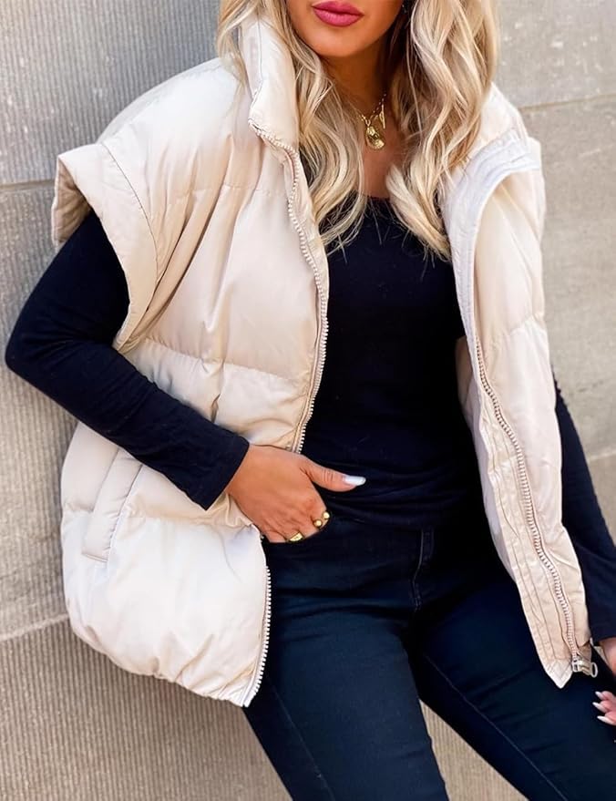 Charlotte™ – Elegant and comfortable short quilted jacket with short sleeves for a relaxed style and pleasantly warm