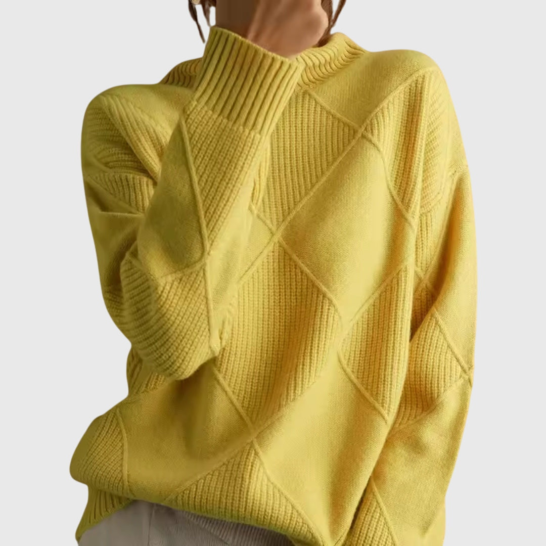 Angela™ - Stylish Scarf and Cozy Turtleneck Sweater for Elegant Appearances