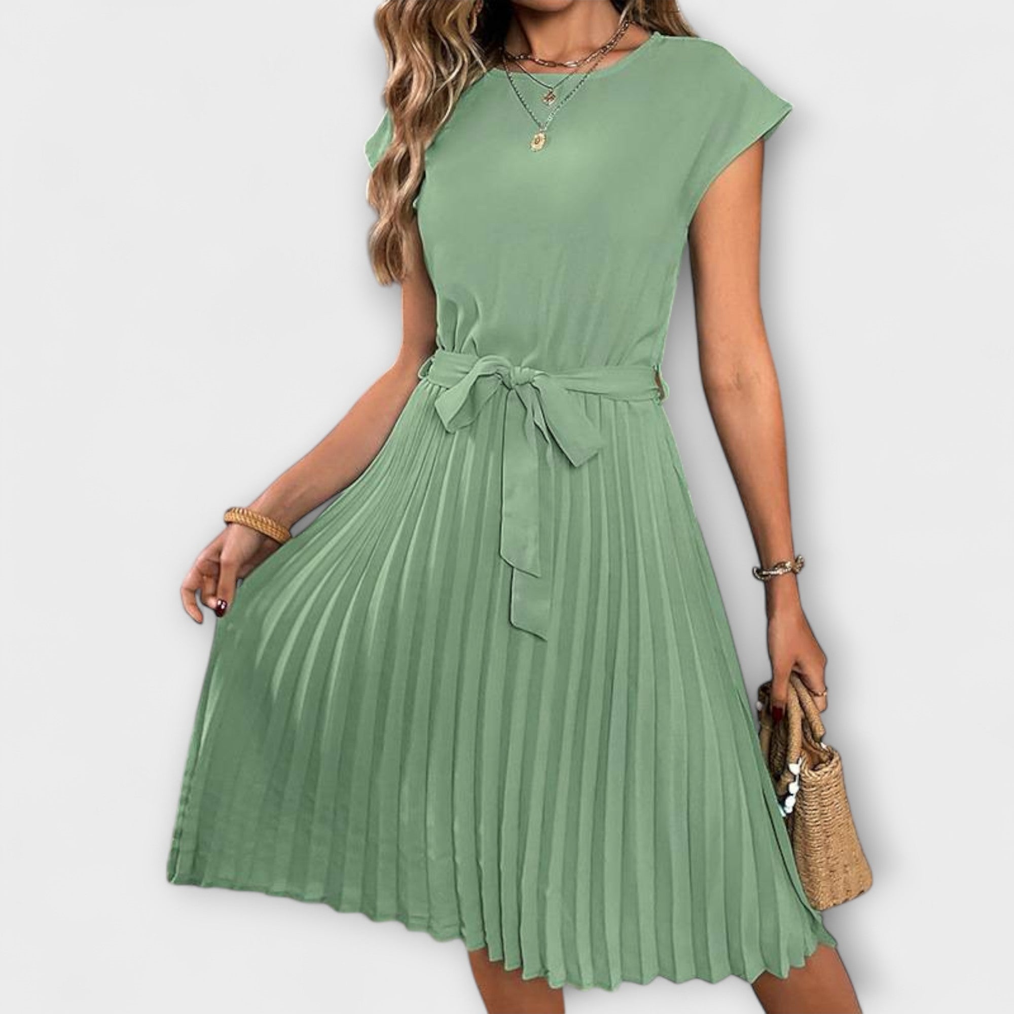 Women Summer Midi Dress Lightweight Breathable Flowing Maxi Length