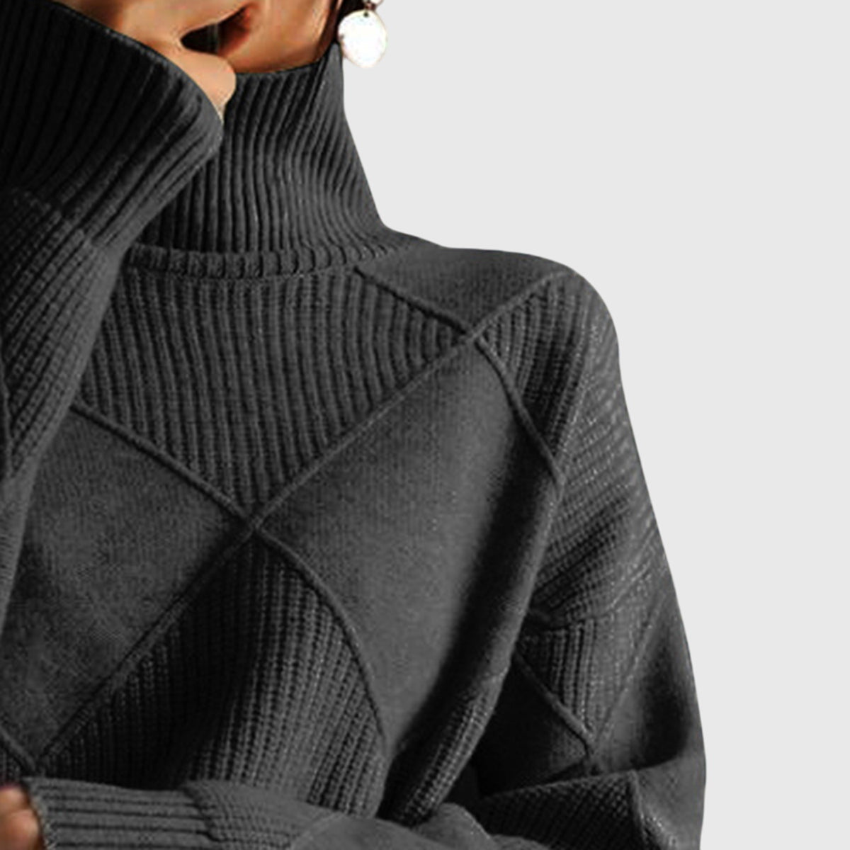 Angela™ - Stylish Scarf and Cozy Turtleneck Sweater for Elegant Appearances
