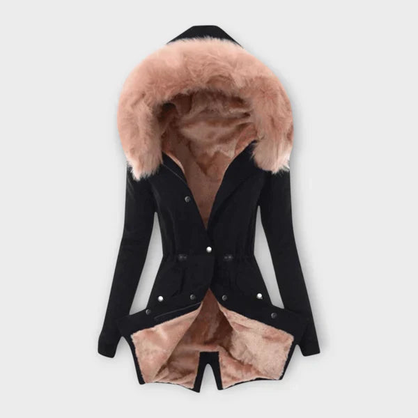Celine™ | Chic winter jacket with fur trim for ultimate warmth and style